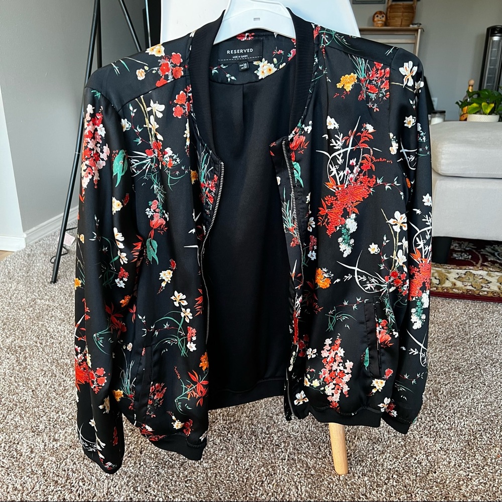 Reserved Floral Moto Jacket